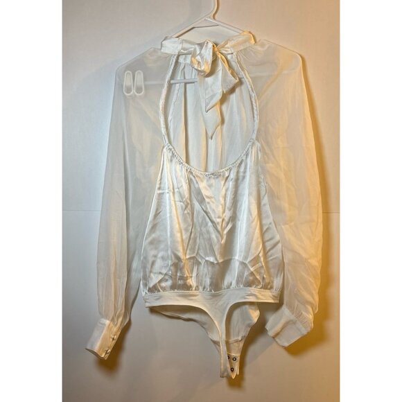 Abercrombie & Fitch Silk Sheer Body Suit Top (size medium) - Picture 5 of 9